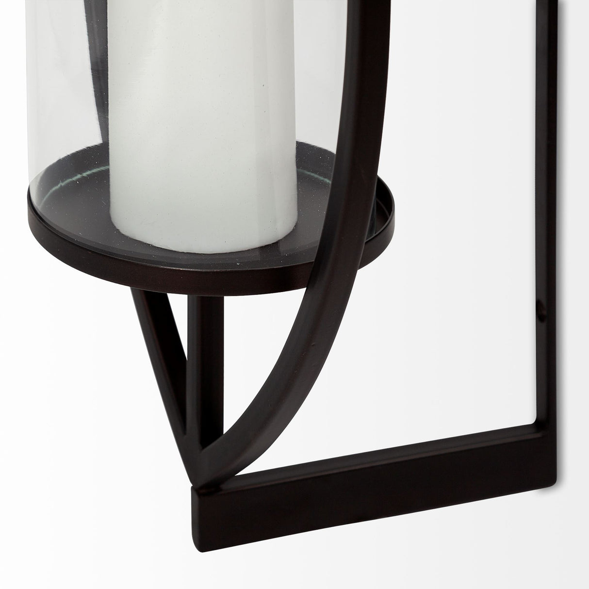 Drax 22"H Black Metal Wall Candle Holder from Mercana - Luna Furniture
