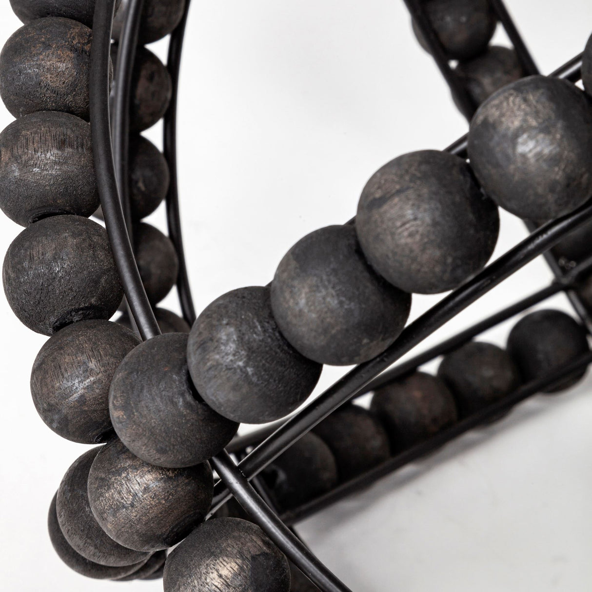 Earnhardt II Large 11L x 11W Black Wooden Beaded Orb from Mercana - Luna Furniture