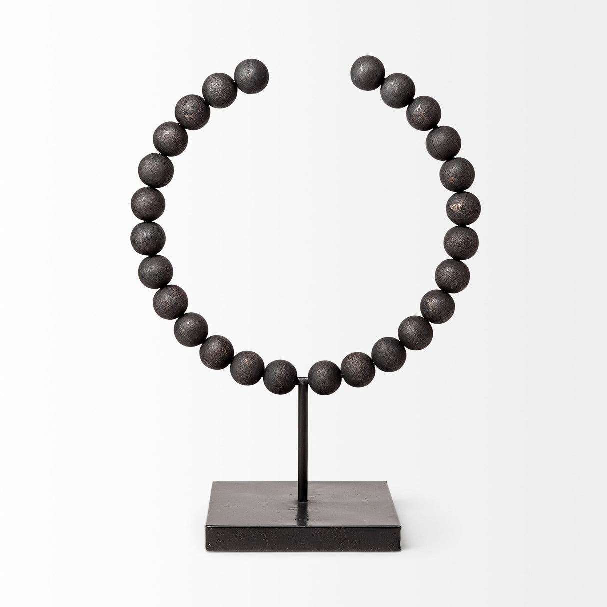 Tulane II (Large) 12L x 6W Black Beaded Broken Sphere Decorative Object from Mercana - Luna Furniture