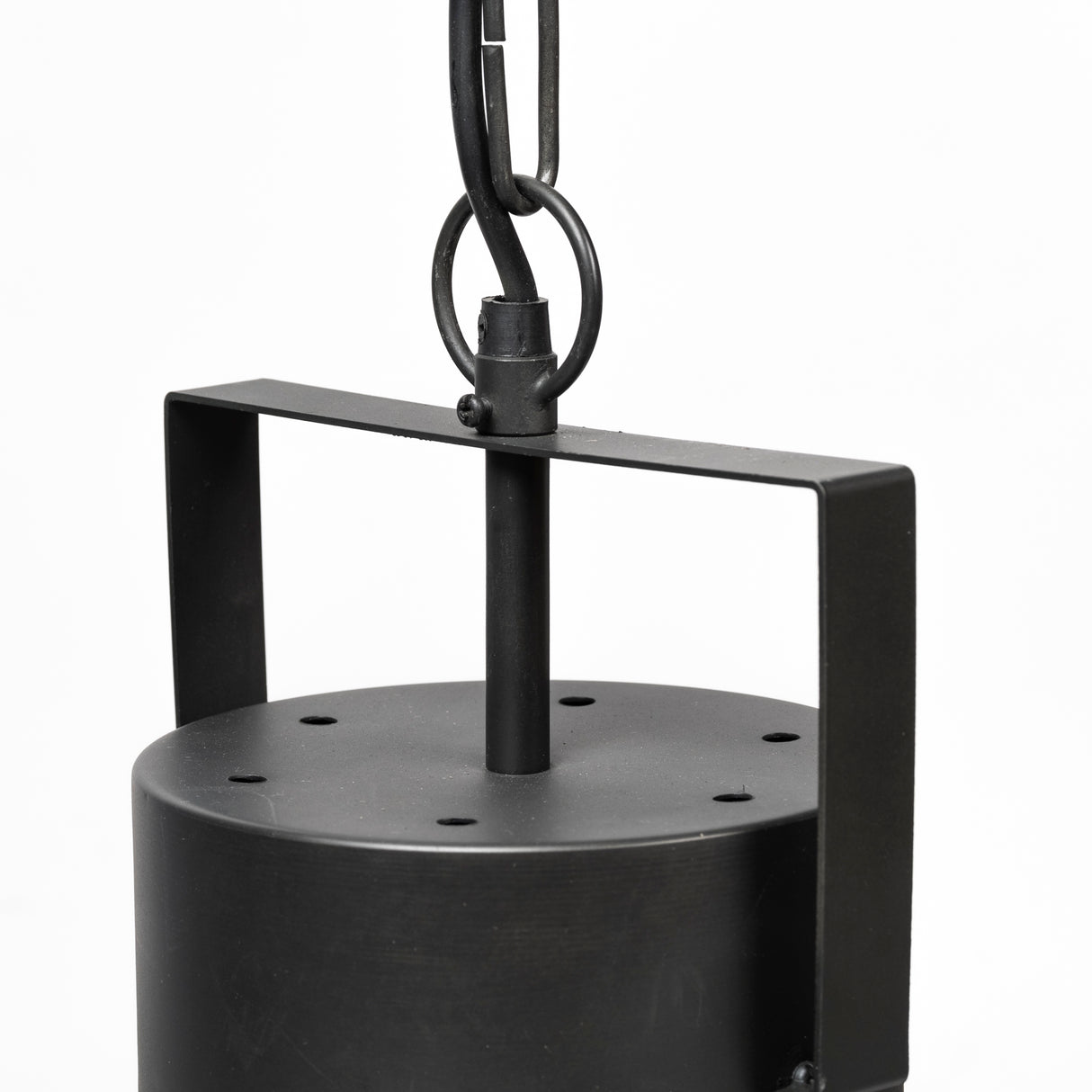 Minerva 19x22 Metallic Gray Hammered Detail Pendant Light from Mercana - Luna Furniture