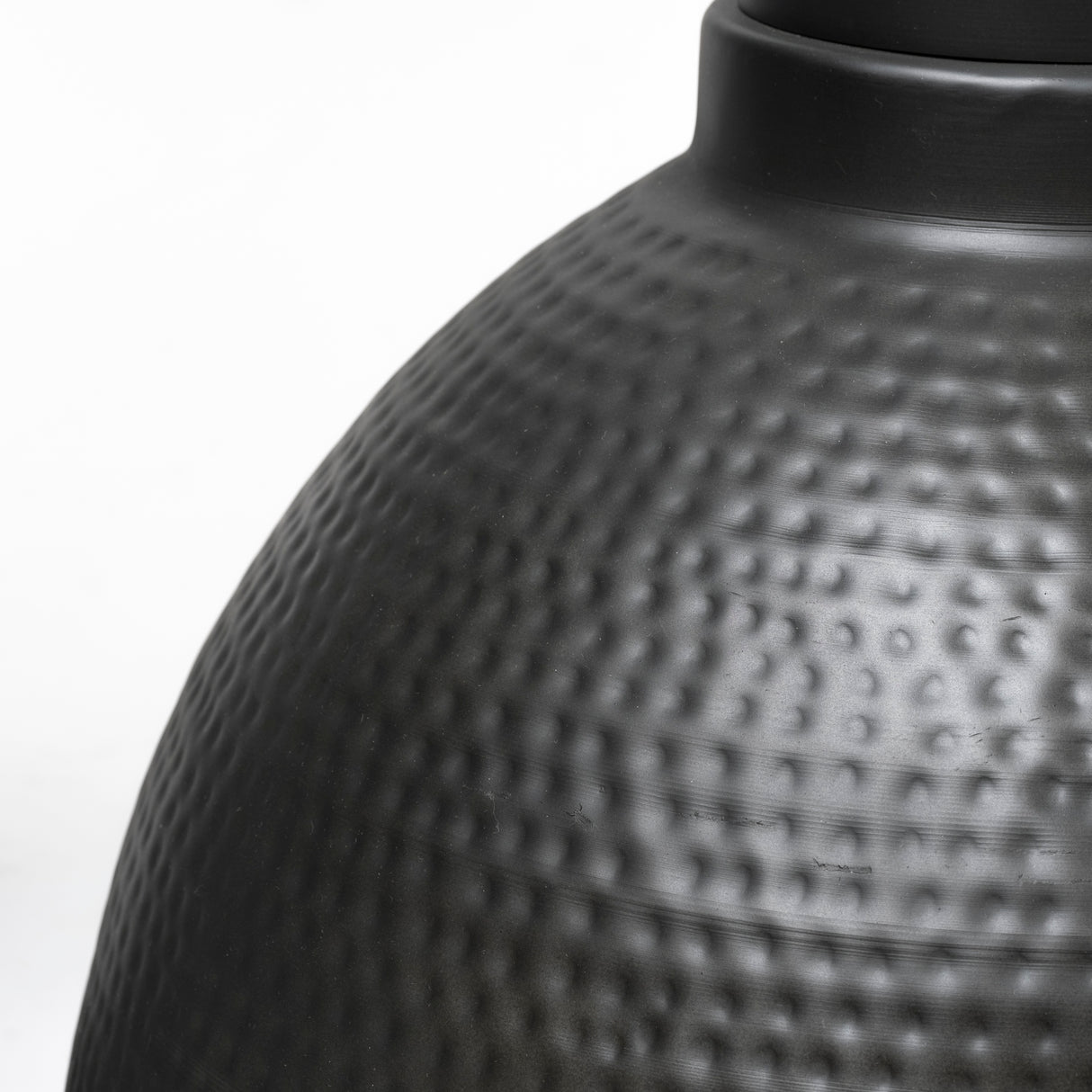 Minerva 19x22 Metallic Gray Hammered Detail Pendant Light from Mercana - Luna Furniture
