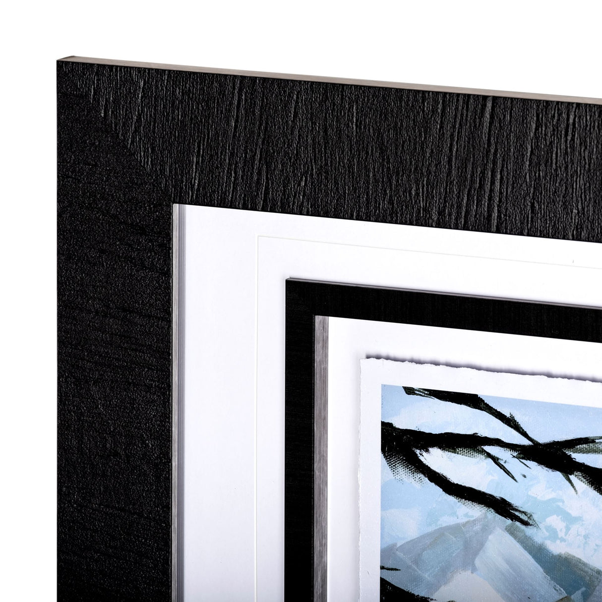 Vista I by Mercana Studio a Hand Embellished Textured Framed Art Print Matted under Glass from Mercana - Luna Furniture