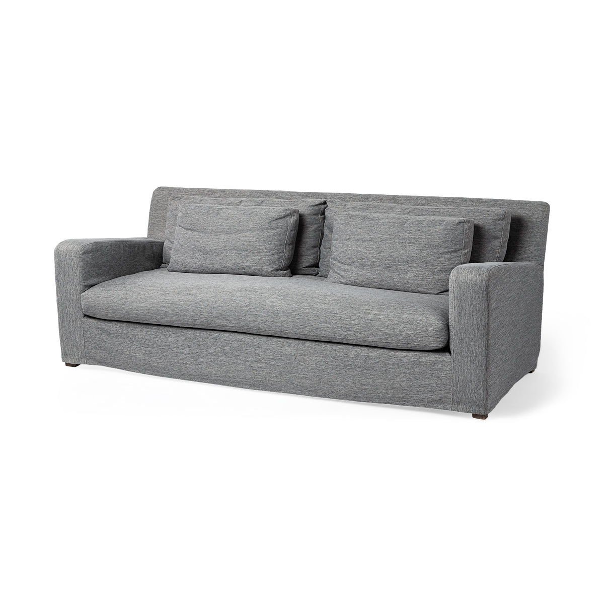 Denly II 92" Casterock Gray Slipcover Three Seater Sofa from Mercana - Luna Furniture