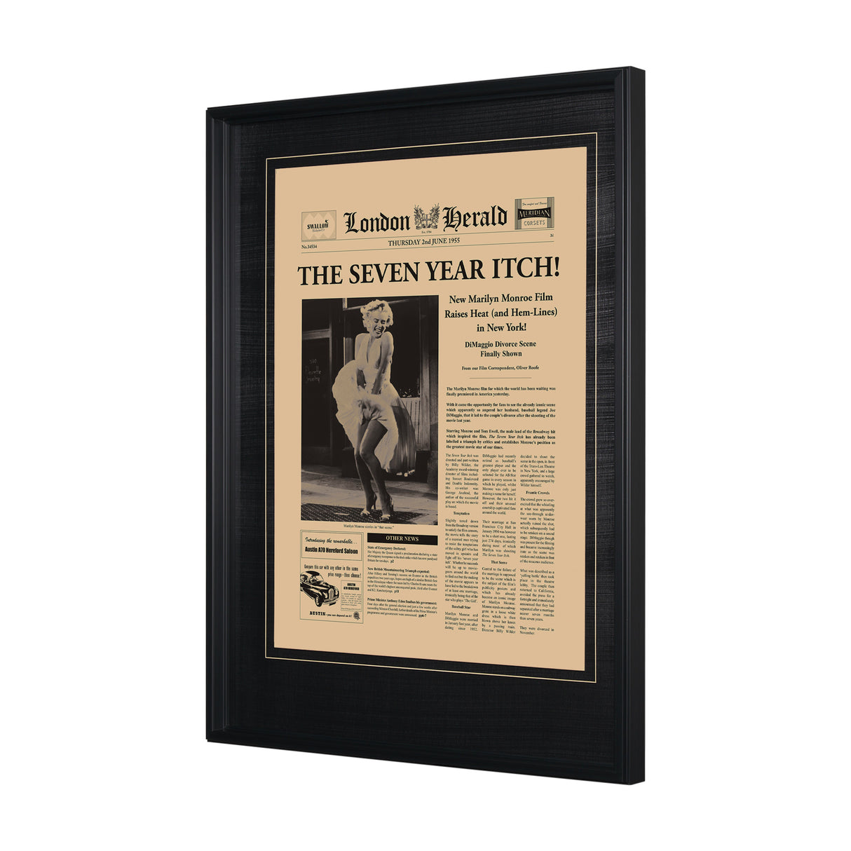 The Seven Year Itch by Vintage Collection Hand Embellished Framed Art Photo Matted under Glass from Mercana - Luna Furniture