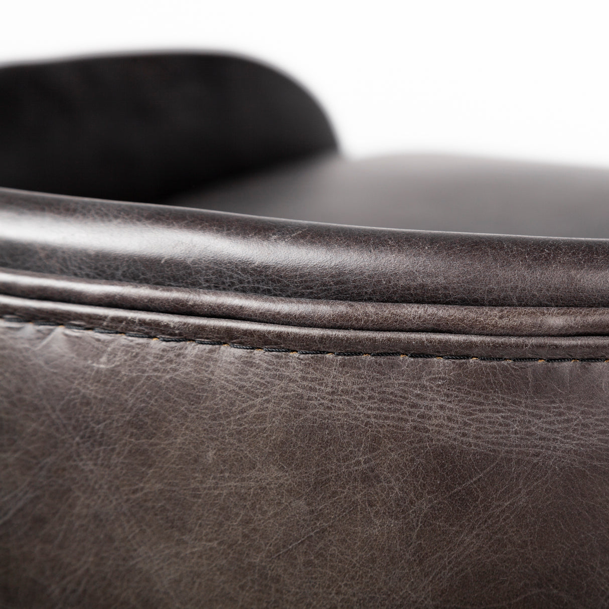 Hollyfield II Black Leather Seat Gold Metal Base Counter Stool from Mercana - Luna Furniture