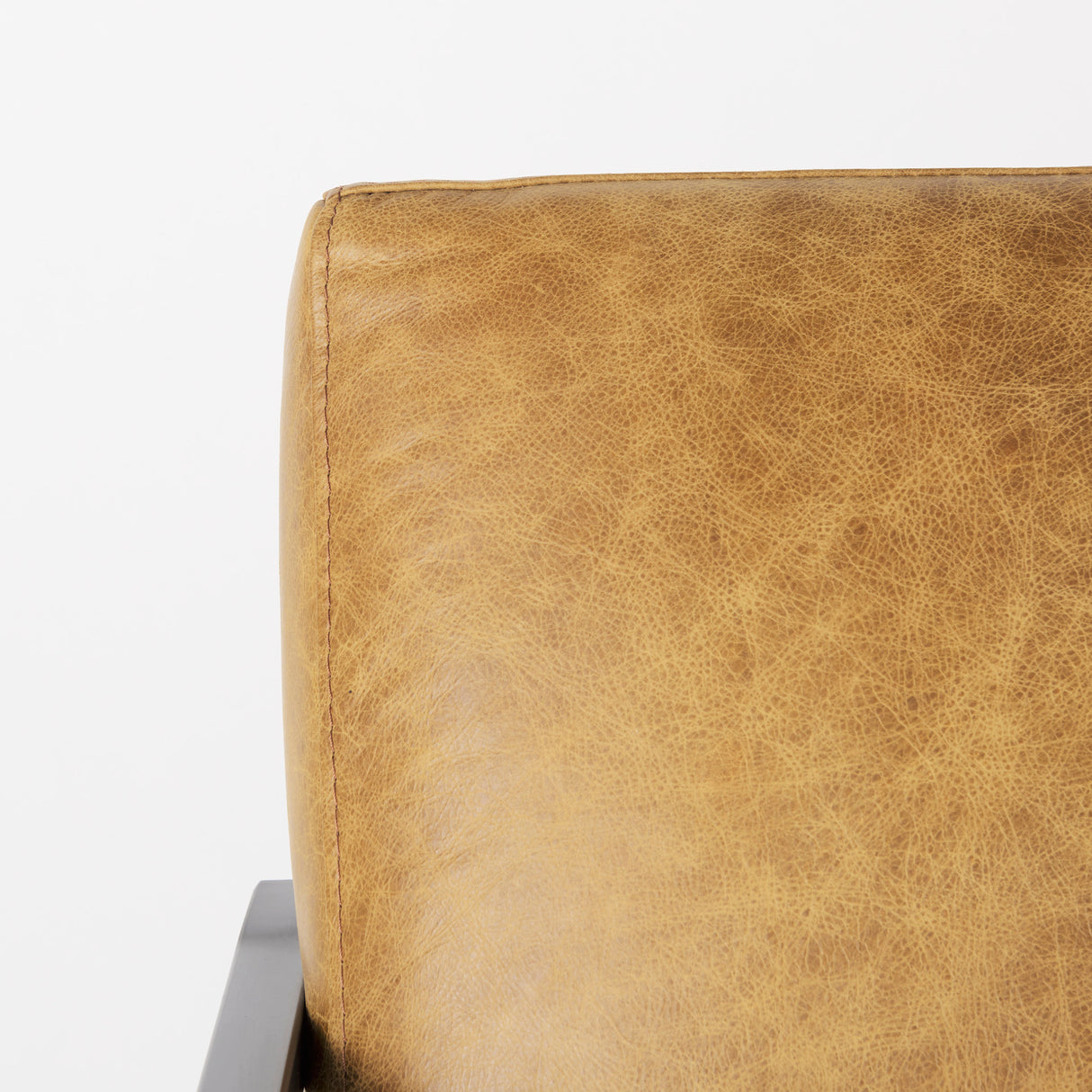 Armelle II Brown Leather Seat w/Gray Metal Frame Accent Chair from Mercana - Luna Furniture