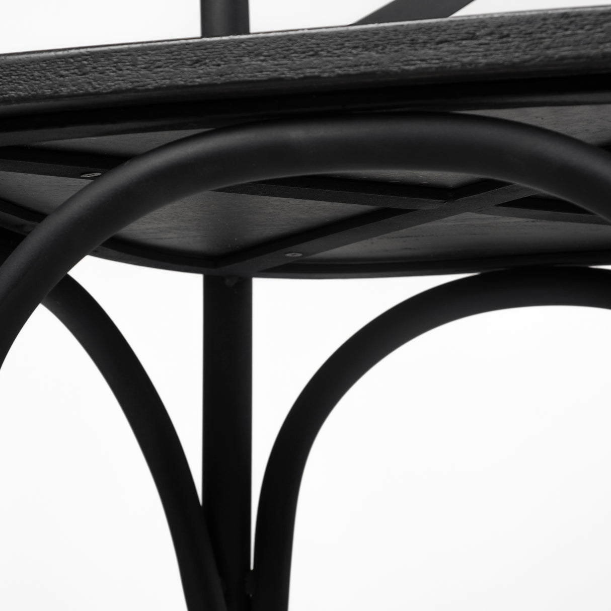 Etienne 26.25" Seat Height Black Wood Seat Black Metal Base Stool from Mercana - Luna Furniture