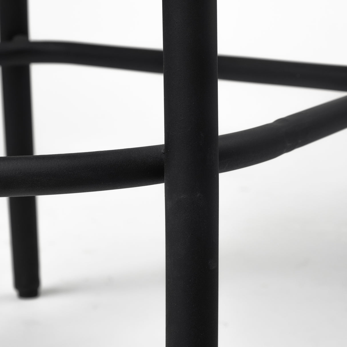 Etienne 26.25" Seat Height Black Wood Seat Black Metal Base Stool from Mercana - Luna Furniture