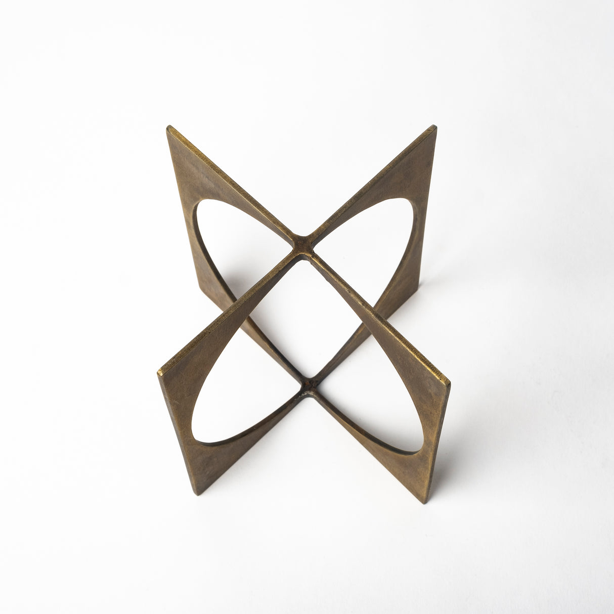 Lima I (Small) 6L x 6W Gold Geometric Decorative Object from Mercana - Luna Furniture