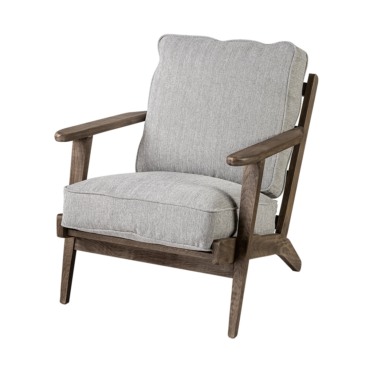 Olympus VI Frost Grey Fabric Wrapped Wooden Frame Accent Chair from Mercana - Luna Furniture