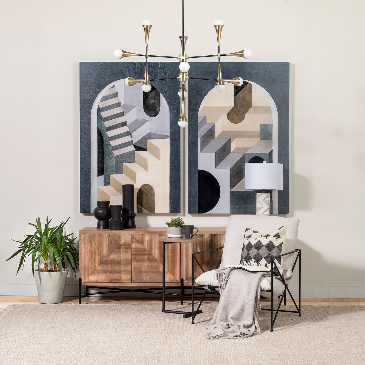 Ballatine 15L x 15W x 27H Brown Wood Round Top w/ Black Metal Base Accent Table from Mercana - Luna Furniture