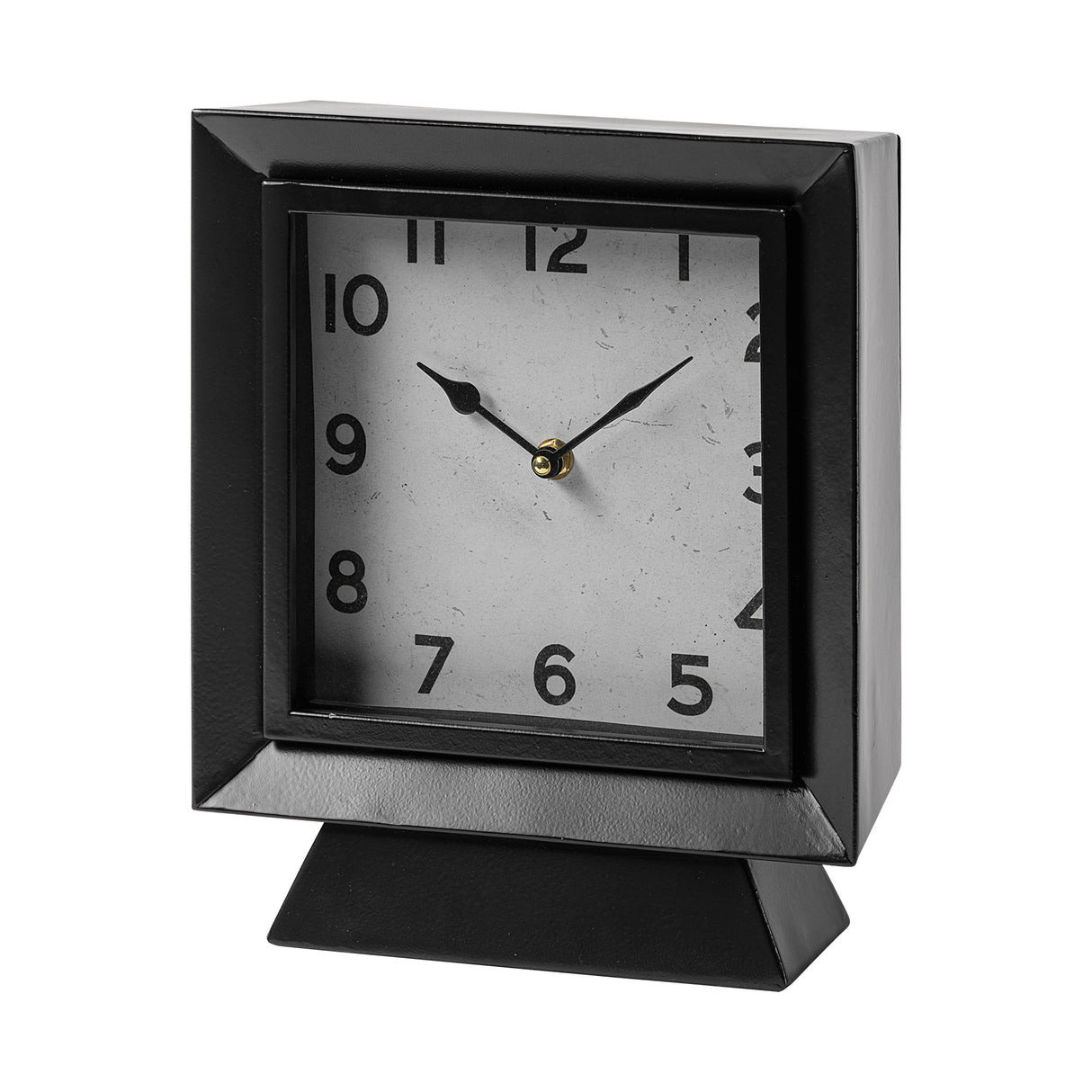 Ralph I Black Metal Square Table Clock from Mercana - Luna Furniture
