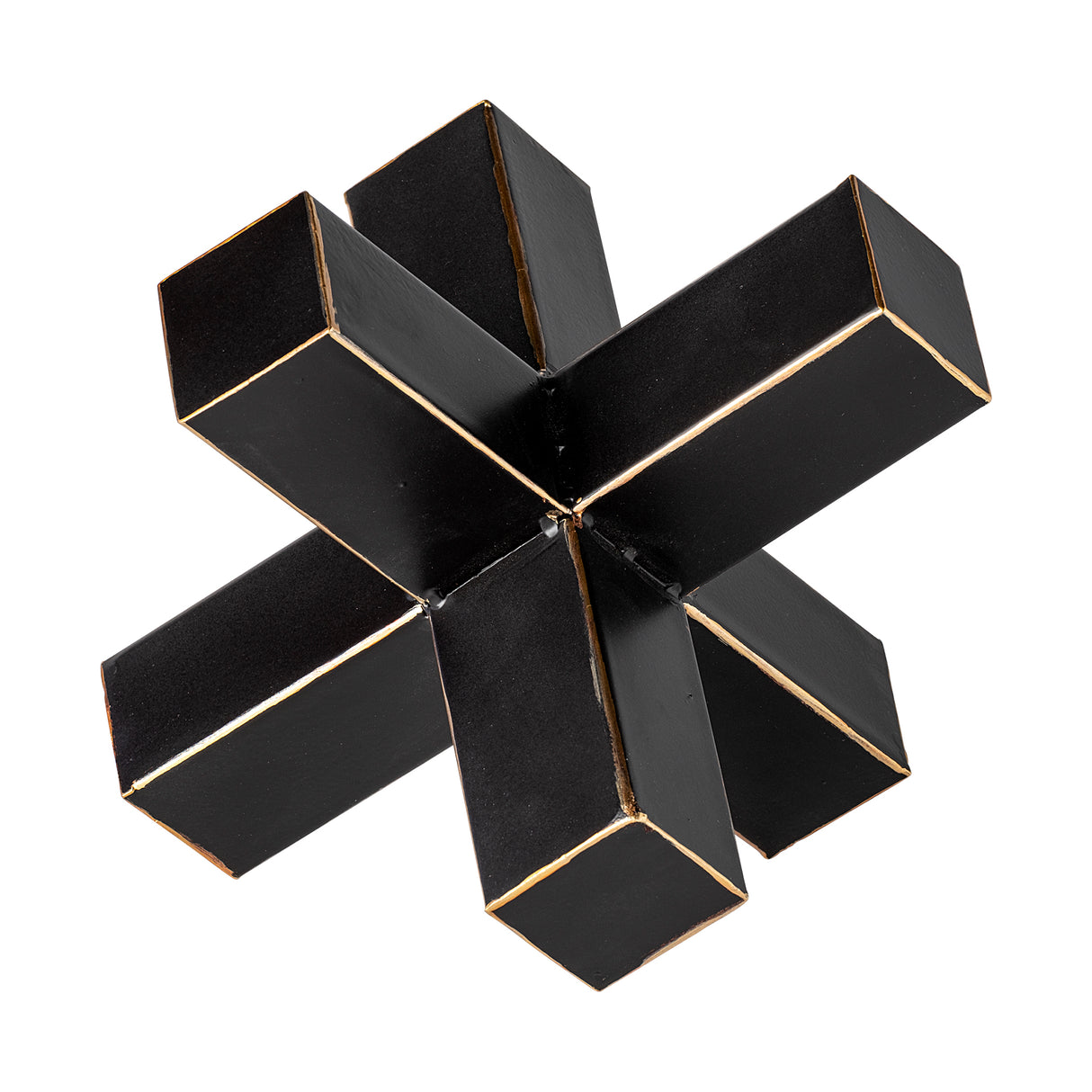Abel (Large) 9L x 9W Black Metal Jack W/ Gold Accents from Mercana - Luna Furniture