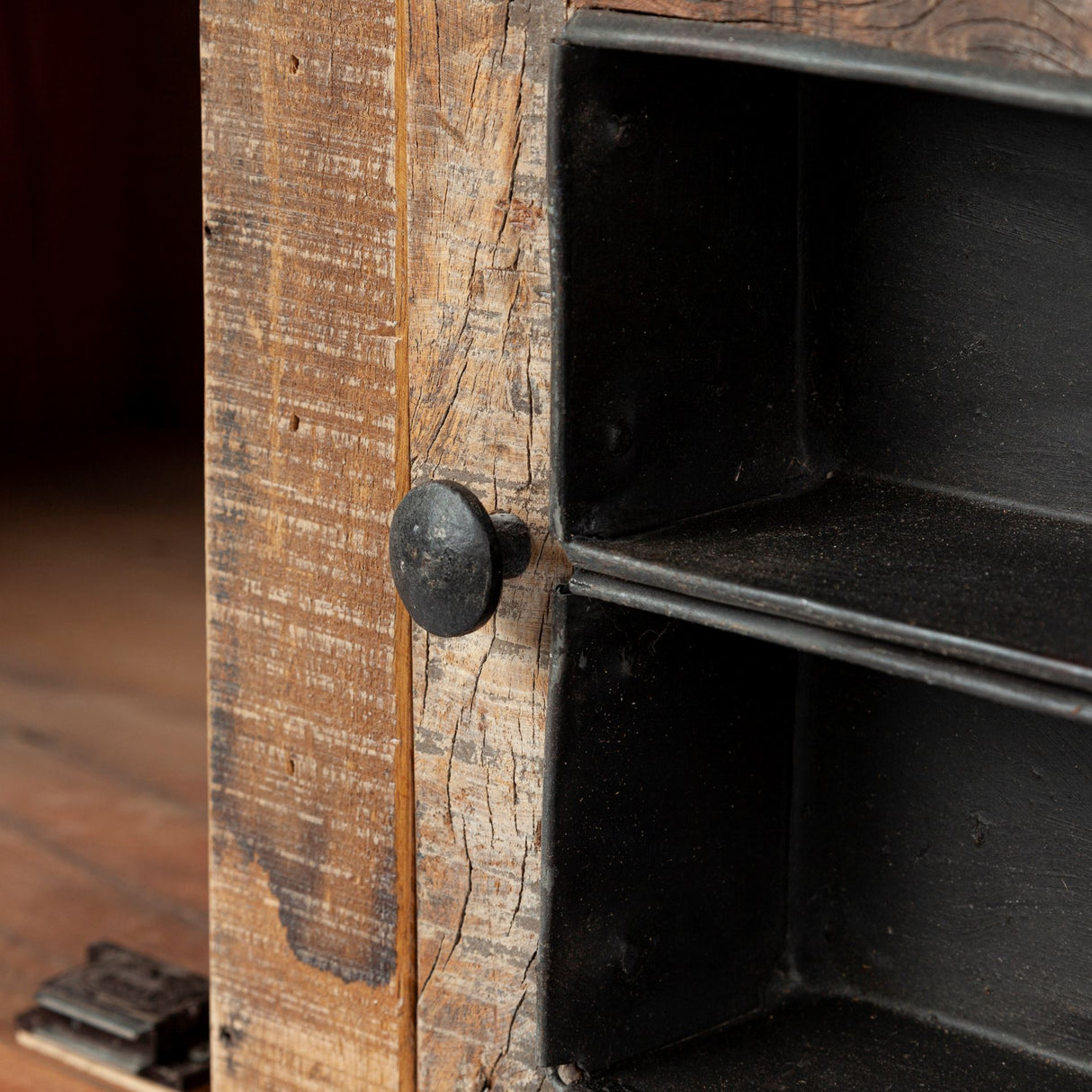 Wilton II Reclaimed Wood and Metal Media Console from Mercana - Luna Furniture
