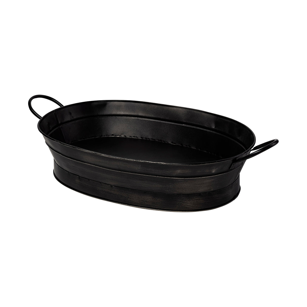 Reno 20L x 14W Black Metal Vintage Inspired Basket from Mercana - Luna Furniture
