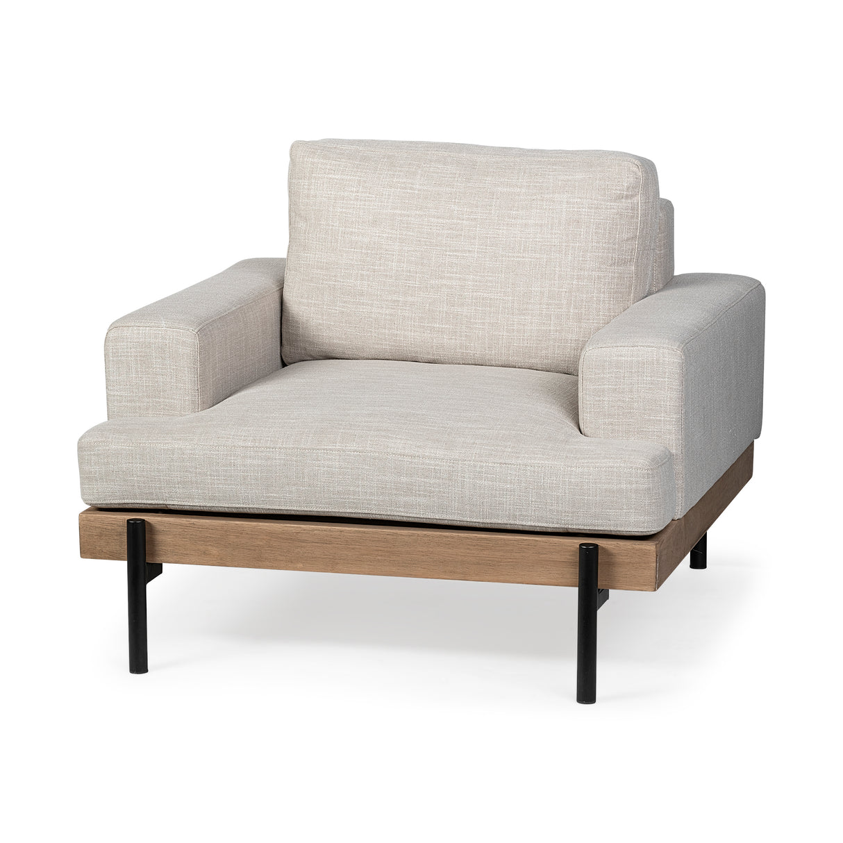 Colburne I Beige Fabric W/ Wood and Iron Frame Accent Chair from Mercana - Luna Furniture