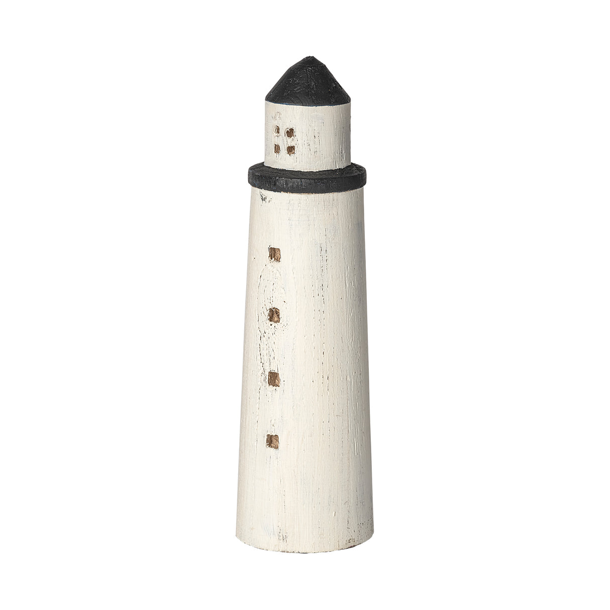Abner (Large) 4L x 4W White Wooden Coastal Lighthouse from Mercana - Luna Furniture