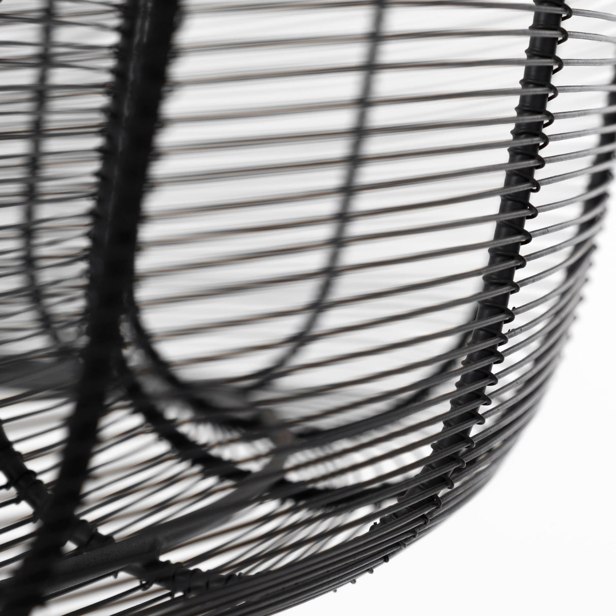 Camila (40"x31") Black Metal Mesh-Style Four Bulb Chandelier from Mercana - Luna Furniture