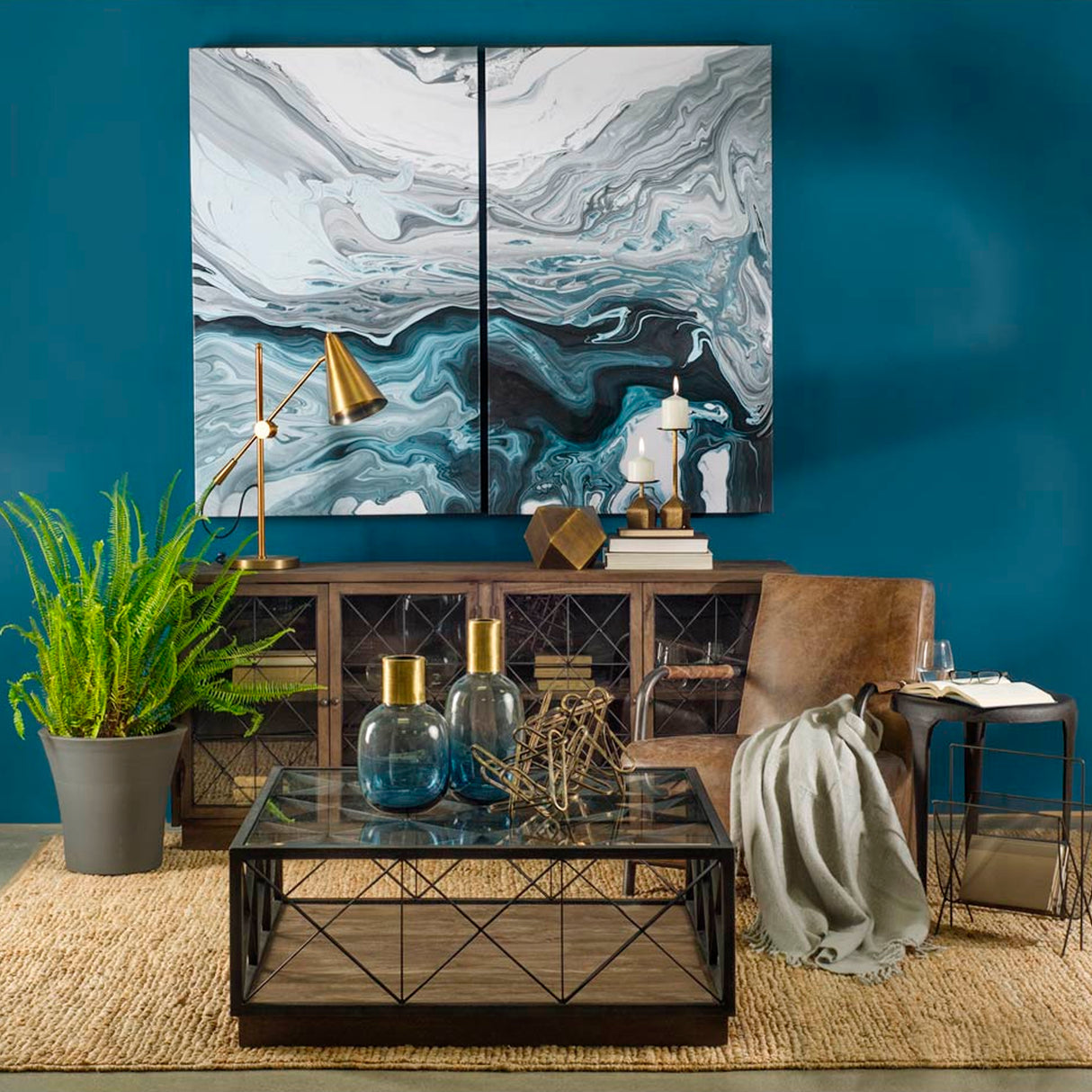 Fragon I (26"H) Gold-Tone Metal Adjustable Cone Shade Table Lamp from Mercana - Luna Furniture