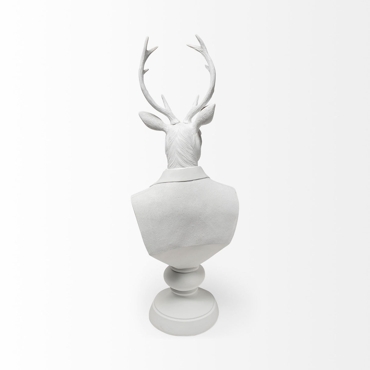 Mozart 8L x 6W White Resin Deer In A Suit from Mercana - Luna Furniture