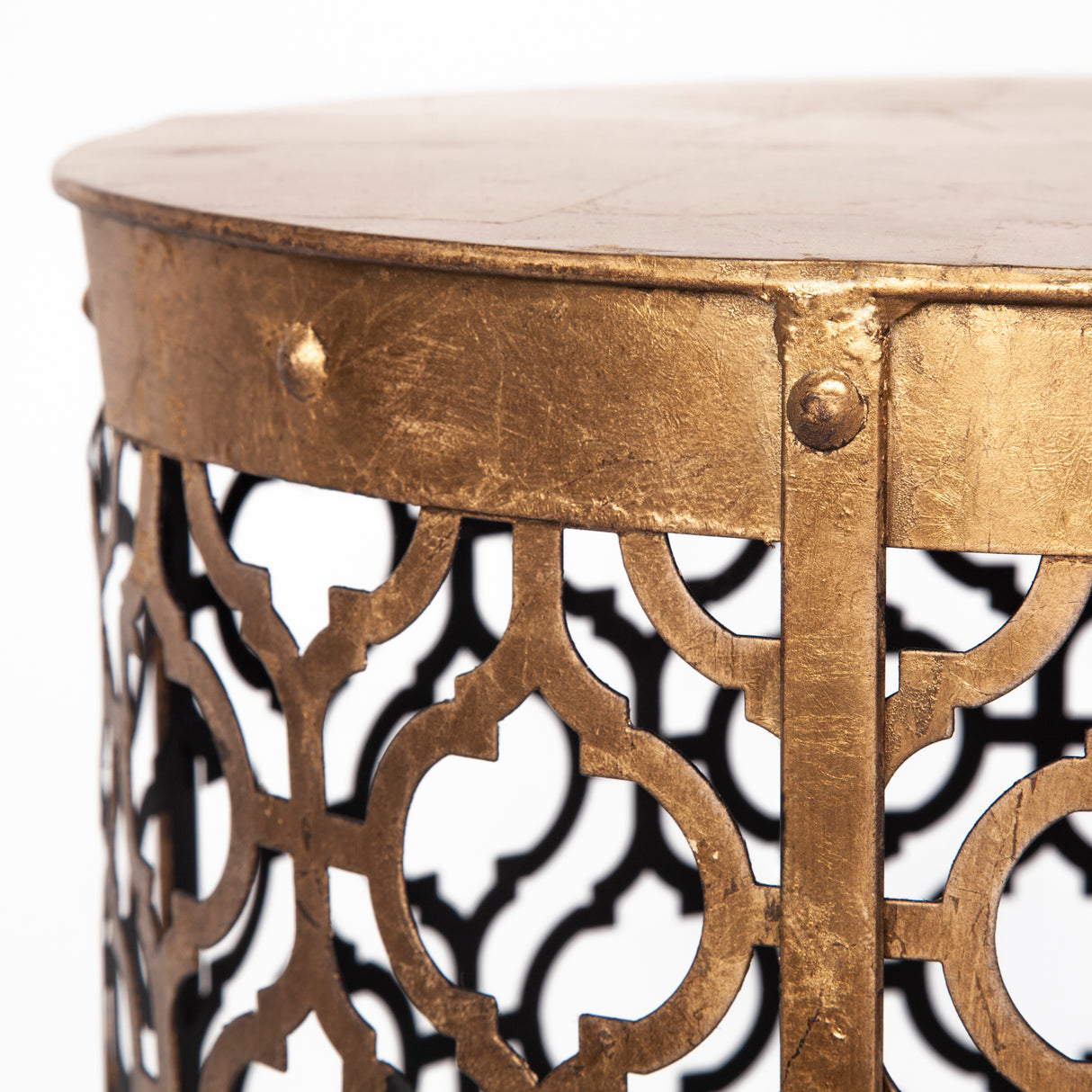 Rudebekia (Set of 2) 16L x 16W Gold Round Metal Accent Tables from Mercana - Luna Furniture
