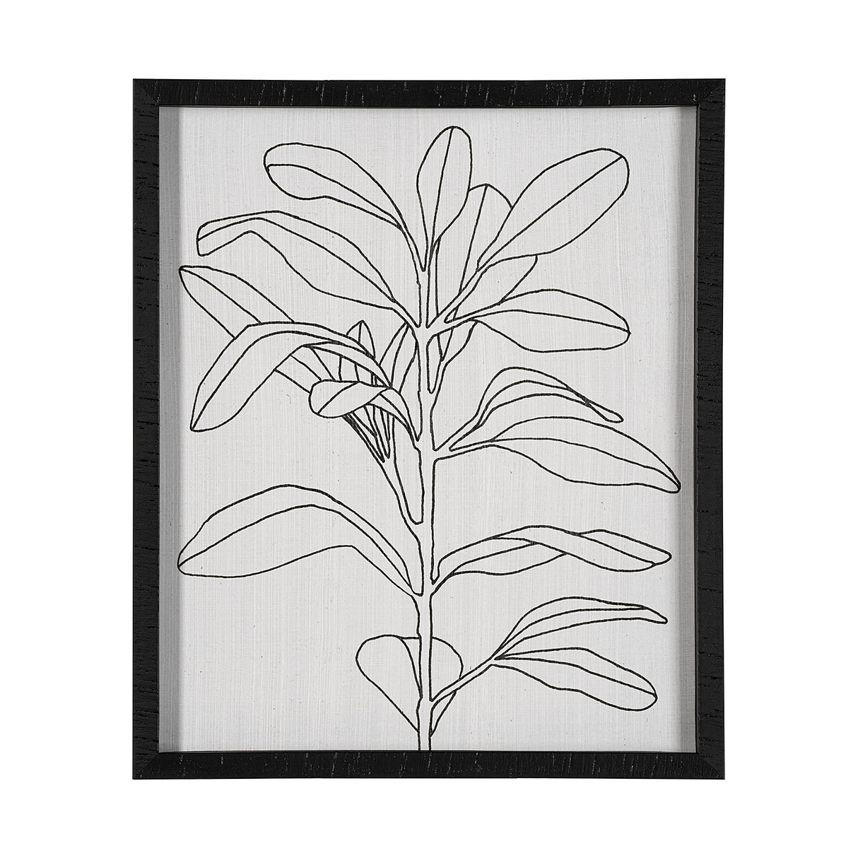 Olive Branch Countour I by Emma Scarvey Hand Embellished Textured Framed Art Print Matted under Glas from Mercana - Luna Furniture