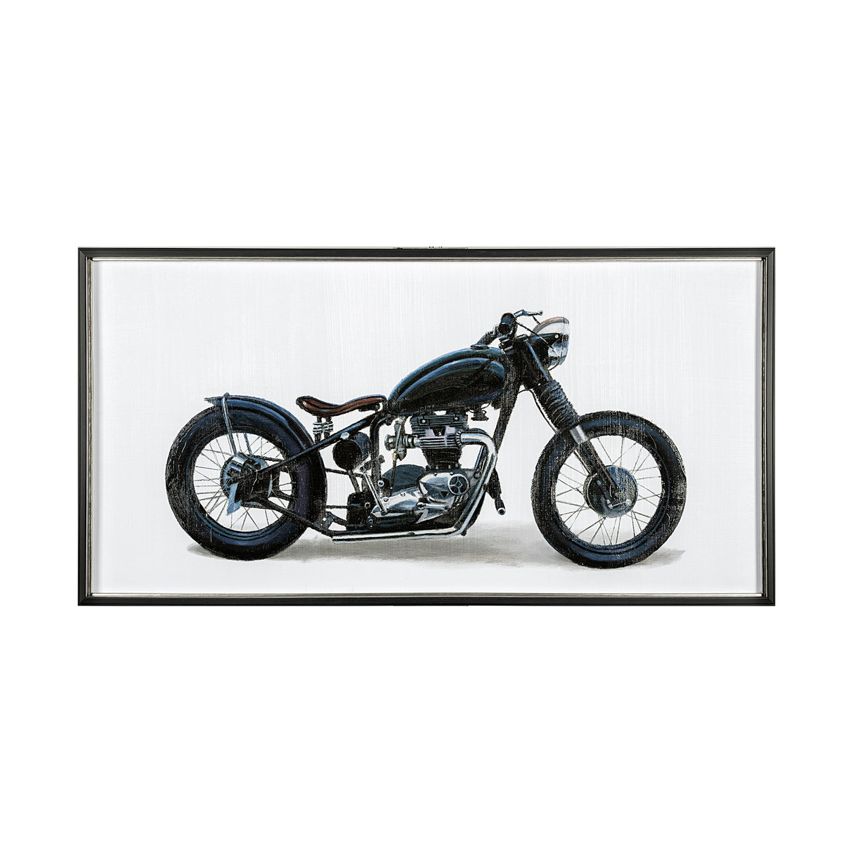 Lets Roll White I by James Wiens a Hand Embellished Textured Framed Art Print Matted under Glass from Mercana - Luna Furniture