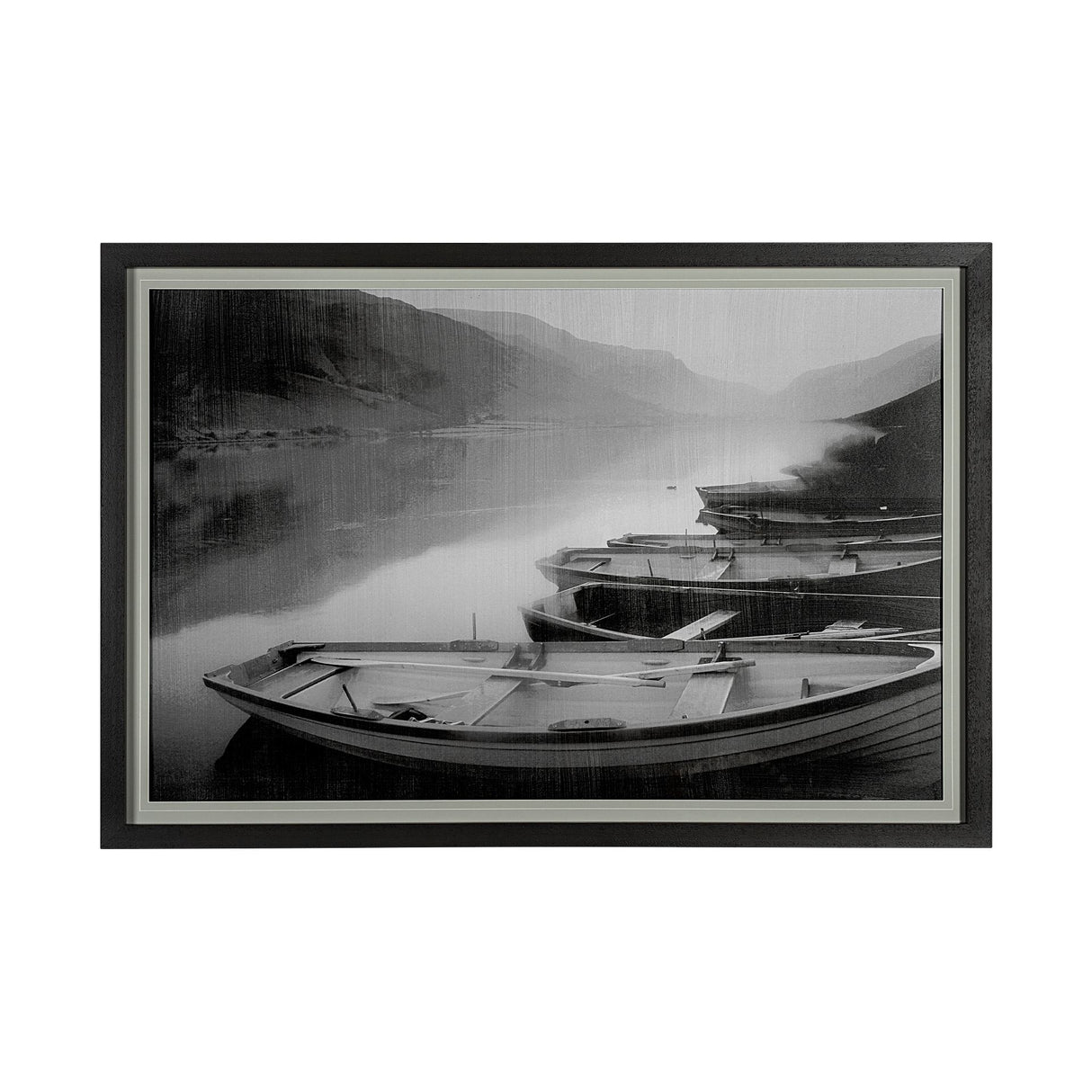 Moored at Sunset by Peter Adams a Hand Embellished Textured Framed Photo Art Print Matted under Glas from Mercana - Luna Furniture