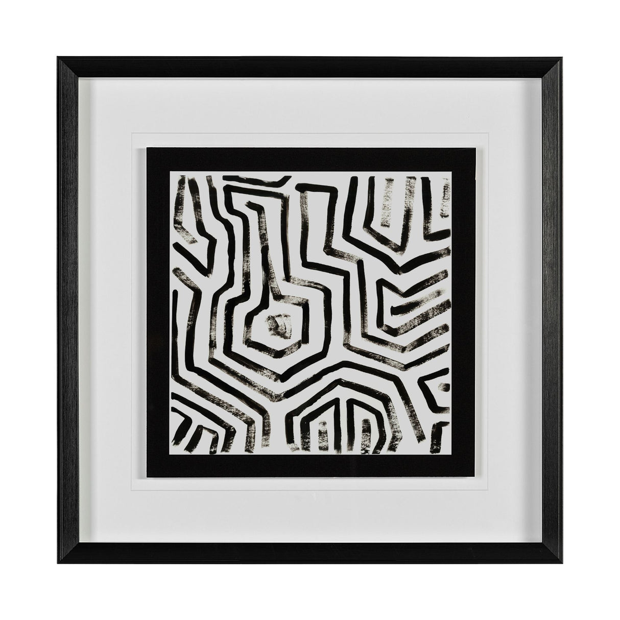 Mixed Signals V by June Erica Vess a Hand Embellished Textured Framed Art Print Matted under Glass from Mercana - Luna Furniture