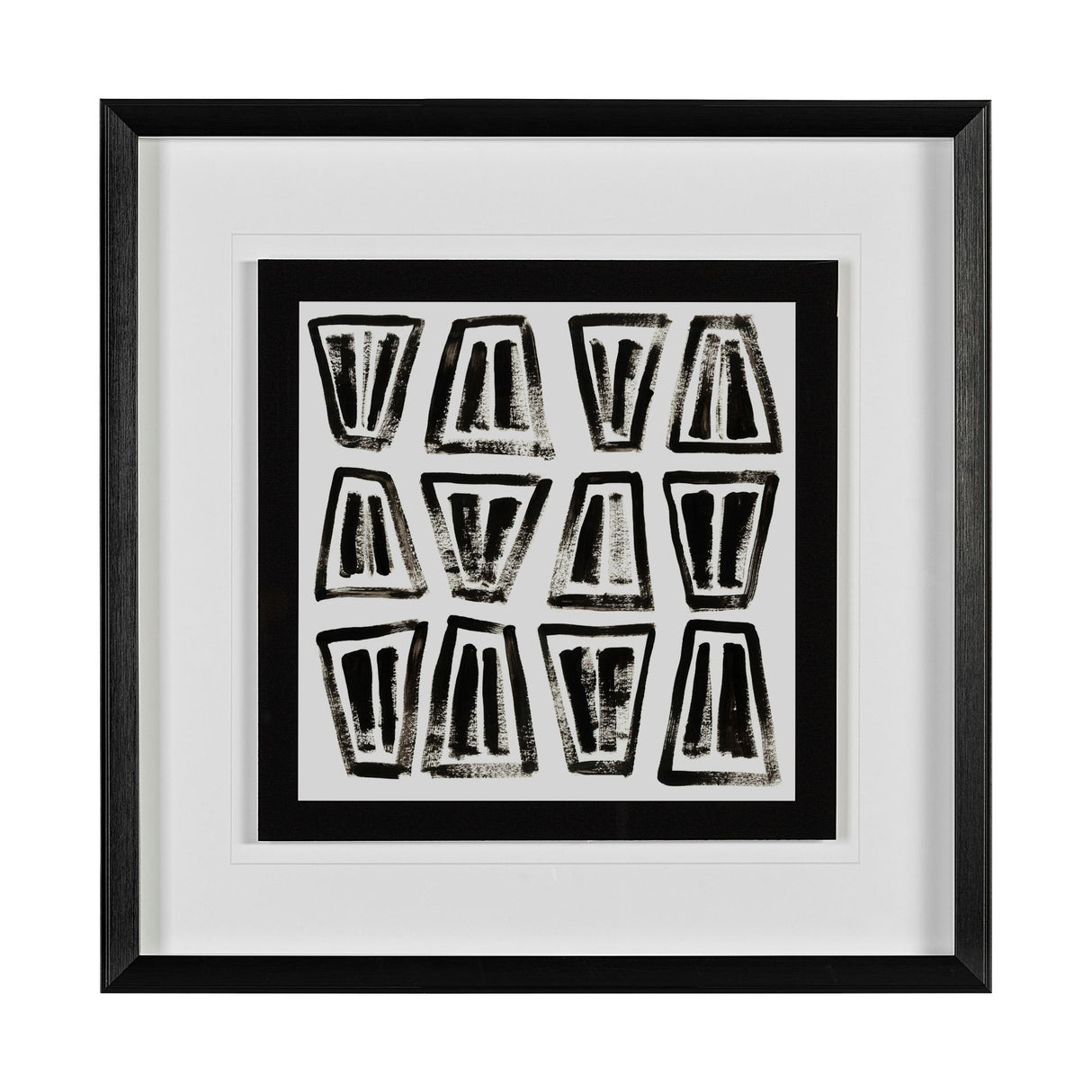Mixed Signals VI by June Erica Vess a Hand Embellished Textured Framed Art Print Matted under Glass from Mercana - Luna Furniture