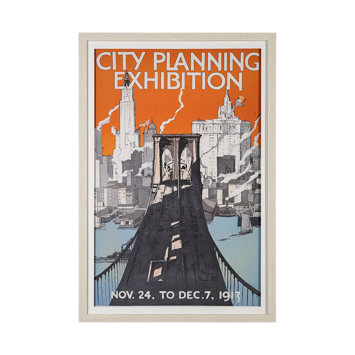 City Planning Exhibition by The Vintage Collection a Framed Art Print Matted under Glass from Mercana - Luna Furniture
