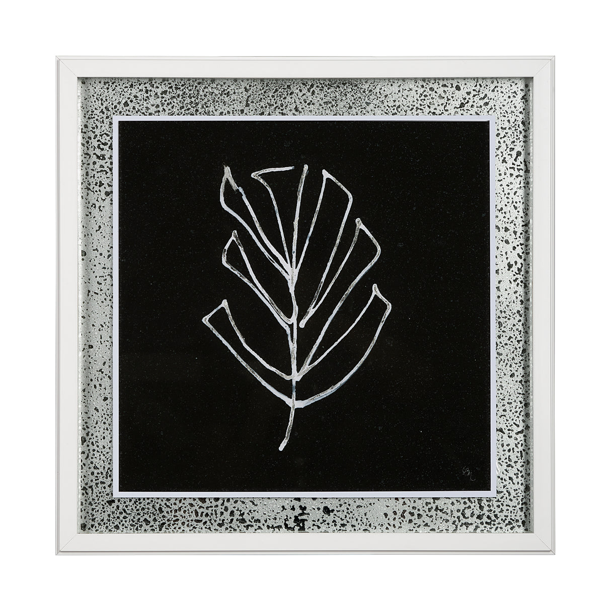 Flora V by Mercana Studio a Hand Embellished Textured Framed Art Print Matted under Glass from Mercana - Luna Furniture