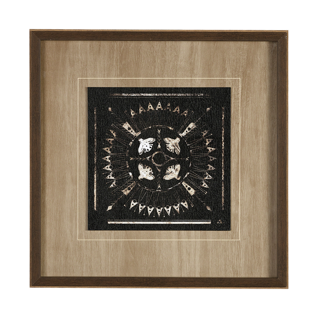 Sandpainting-Ink I by Mercana Studio a Hand Embellished Textured Framed Art Print Matted under Glass from Mercana - Luna Furniture