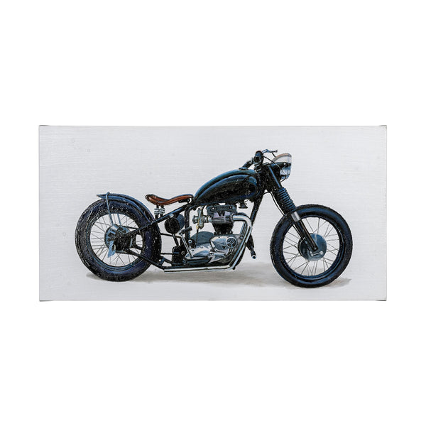 Lets Roll I White by James Wiens a Hand Embellished Textured Canvas