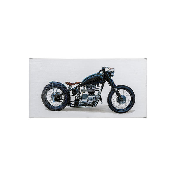 Lets Roll I White by James Wiens a Hand Embellished Textured Canvas