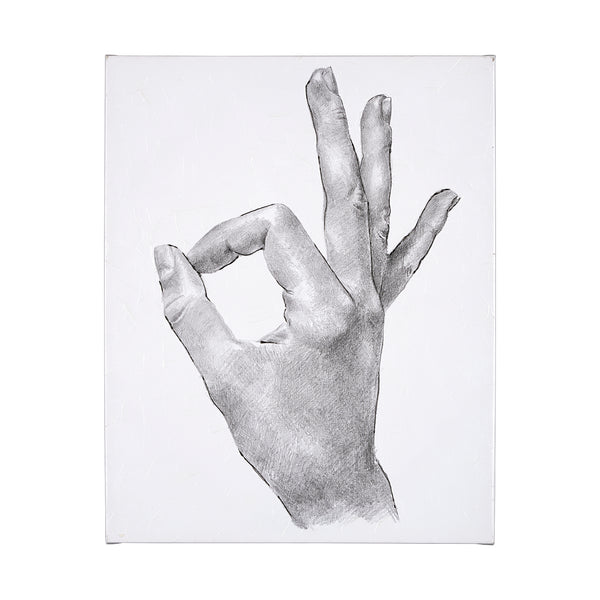 Hand Signs III by Jennifer Paxton Parker a Hand Embellished Textured Canvas