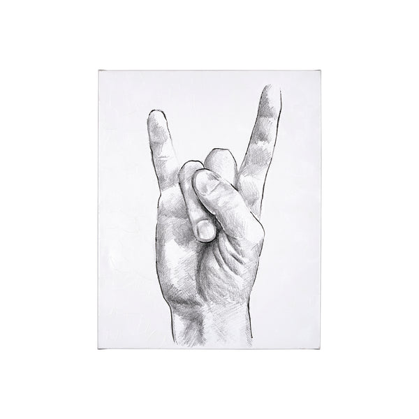 Hand Signs IV by Jennifer Paxton Parker a Hand Embellished Textured Canvas