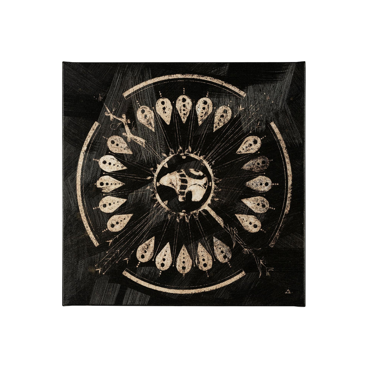 Sandpainting-Ink II by Chad Mackay a Hand Embellished Textured Canvas from Mercana - Luna Furniture