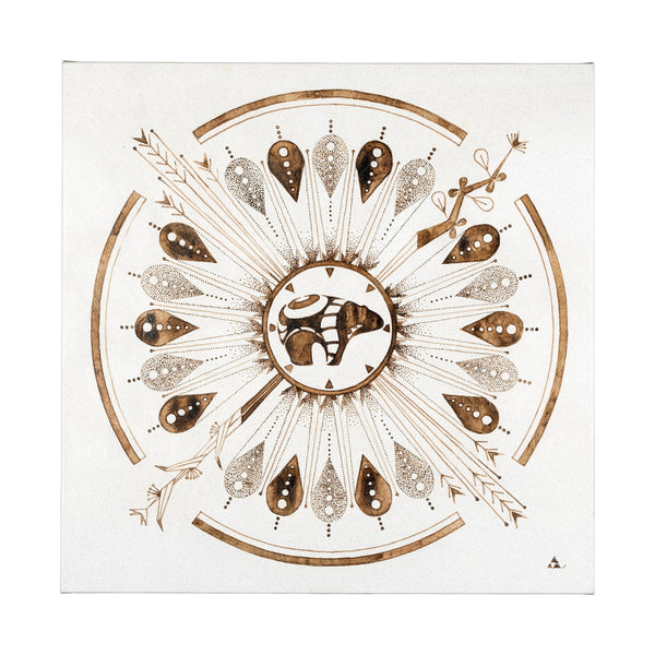 Sandpainting-Watercolor II by Chad Mackay a Hand Embellished Textured Canvas
