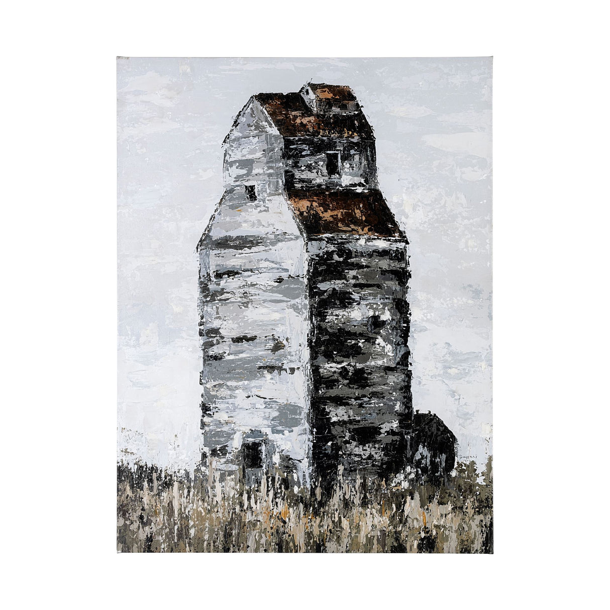 Abandoned Grain Elevator II by Mercana Studio a Hand Embellished Textured Canvas from Mercana - Luna Furniture