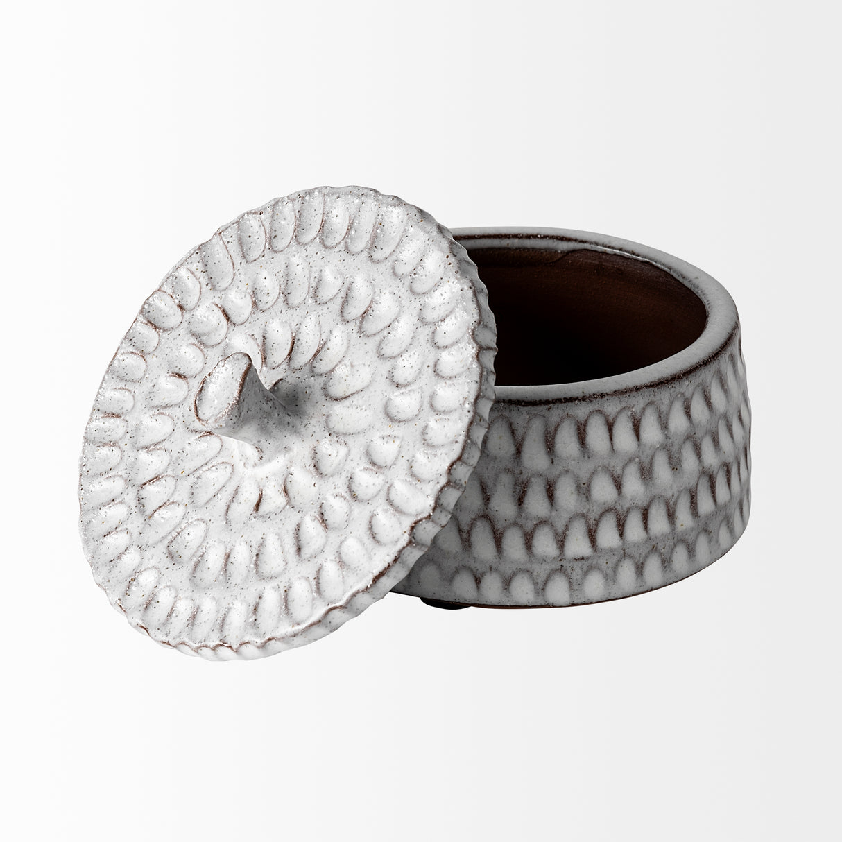 Azul (Small) 5L x 5W Gray Ceramic Detailed Decorative Box from Mercana - Luna Furniture