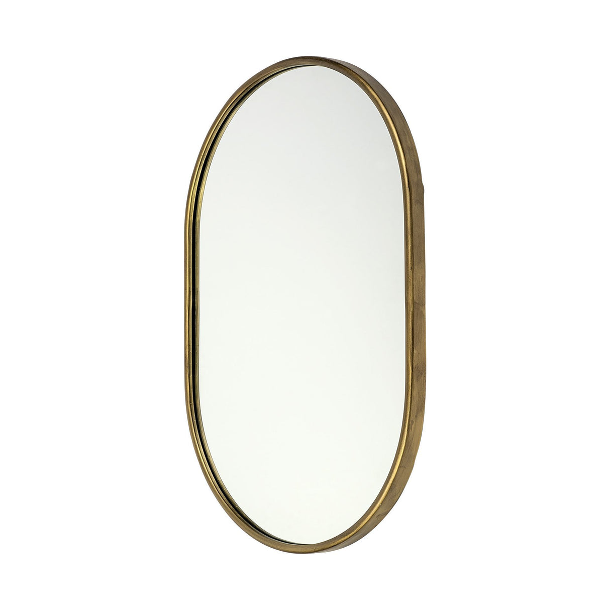 Sylvia I 24L x 35H Oval Gold Metal Frame Wall Mirror from Mercana - Luna Furniture