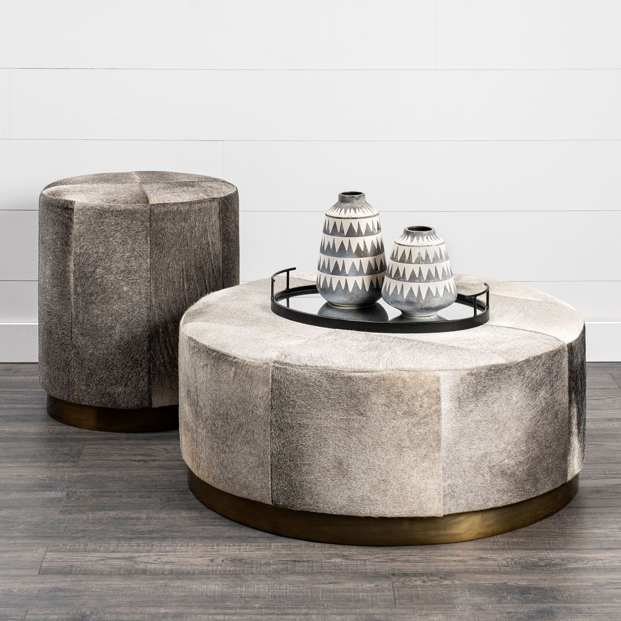 Delaney Large Gray Patterned Ceramic Vase from Mercana - Luna Furniture
