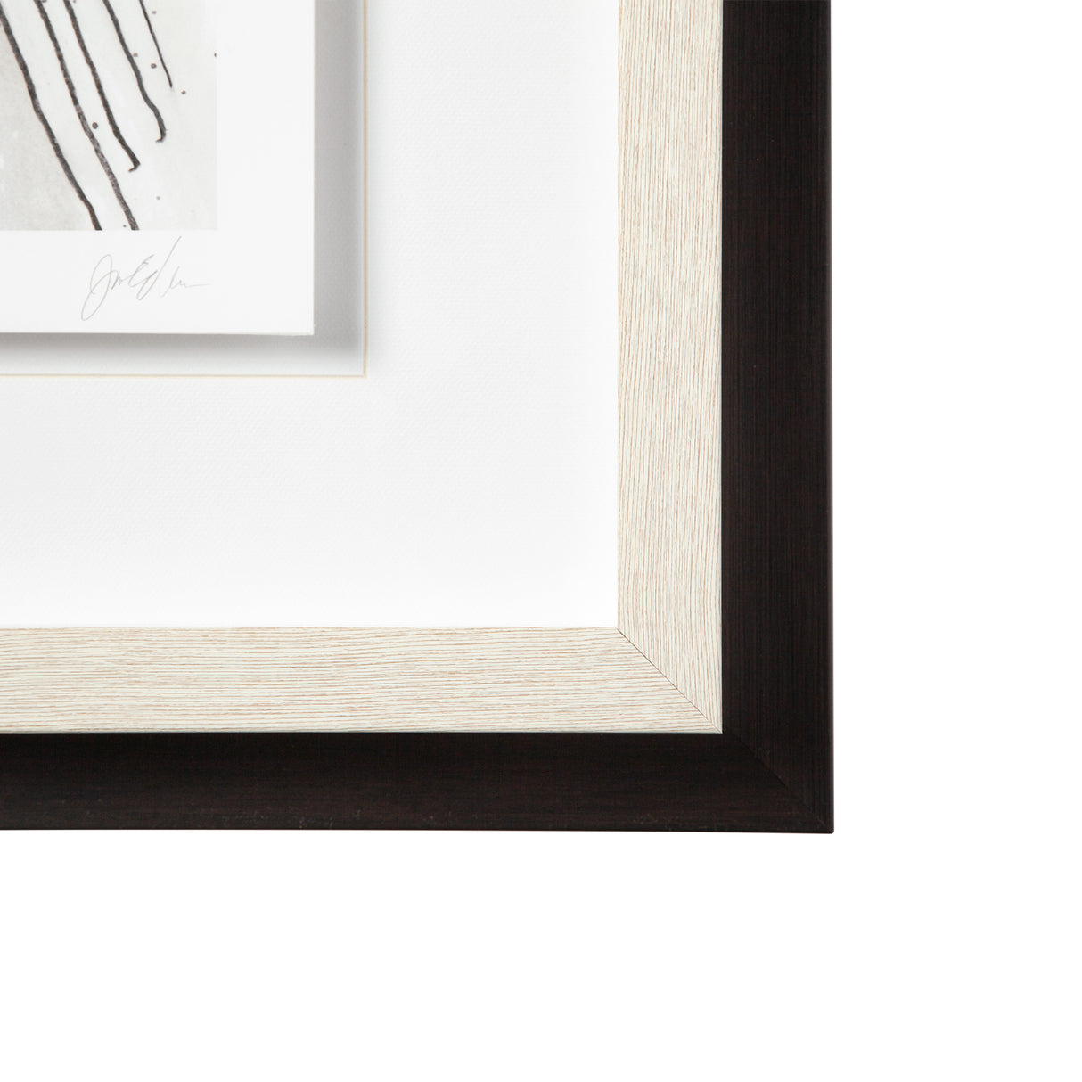 Custom Abstract Logic IV by June Vess a Framed Art Print Matted under Glass from Mercana - Luna Furniture