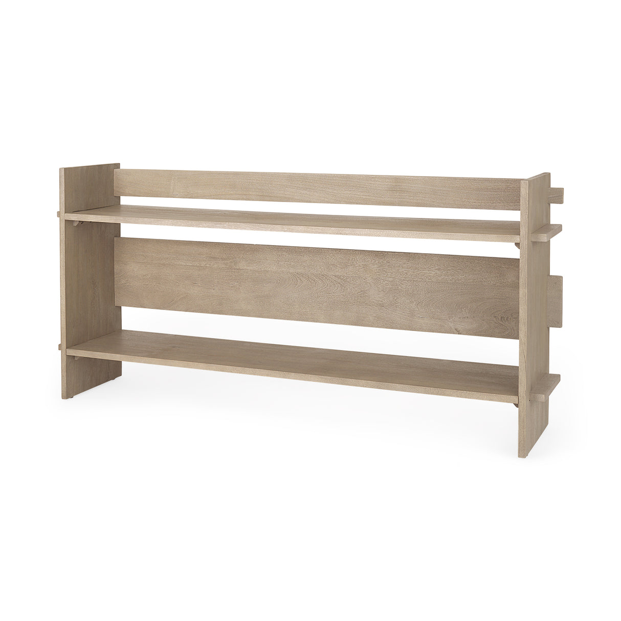 Aida Light Gray Wood Console Table from Mercana - Luna Furniture