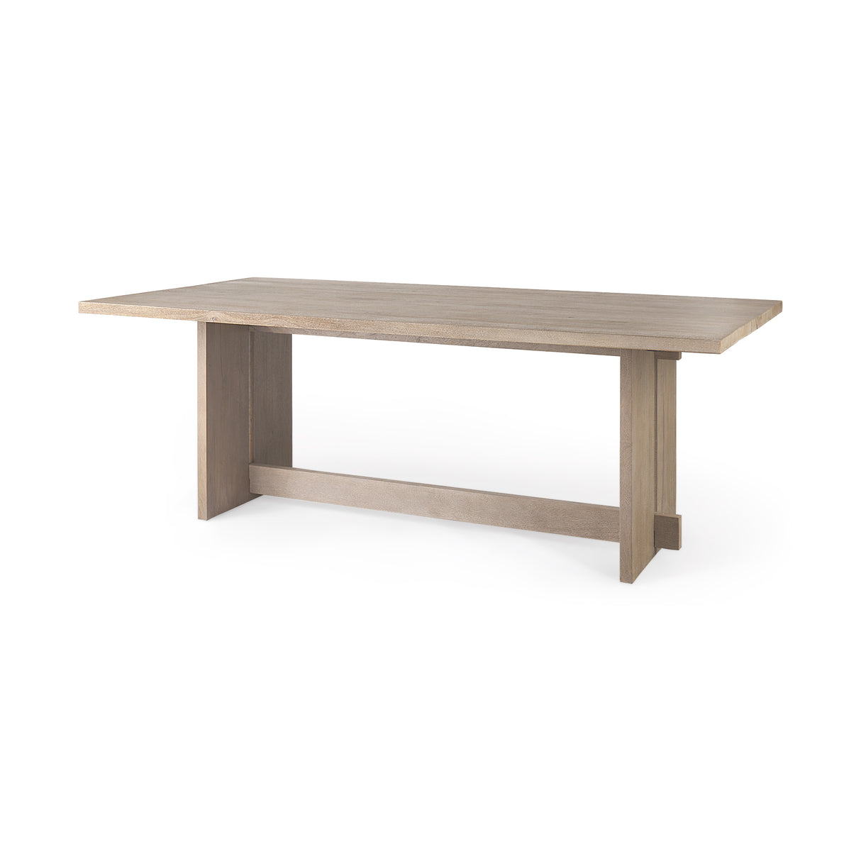 Aida 84L Light Gray Wood Dining Table from Mercana - Luna Furniture