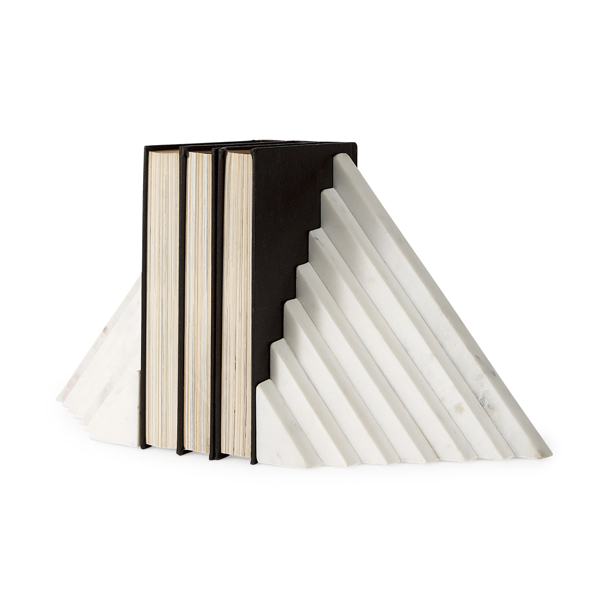 Sophia 7.0L x 5.3W x 9.3H Marble Set Of Two Book Ends from Mercana - Luna Furniture