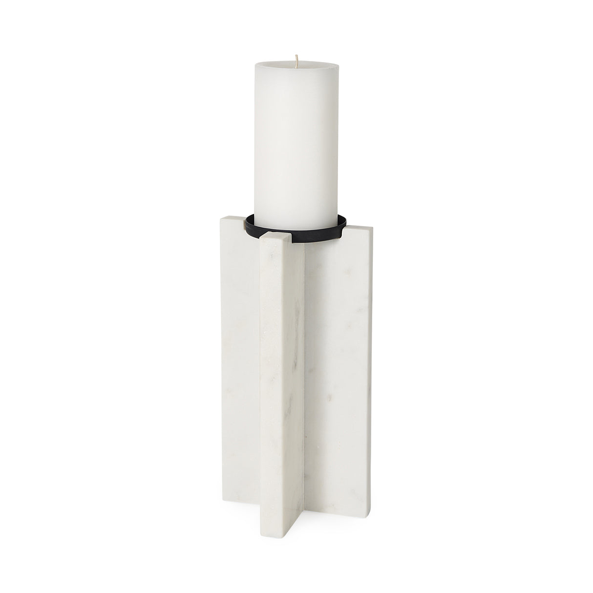 Sophia 5.5"L x 3.5"W x 10.5"H Marble Candle Holder Large from Mercana - Luna Furniture