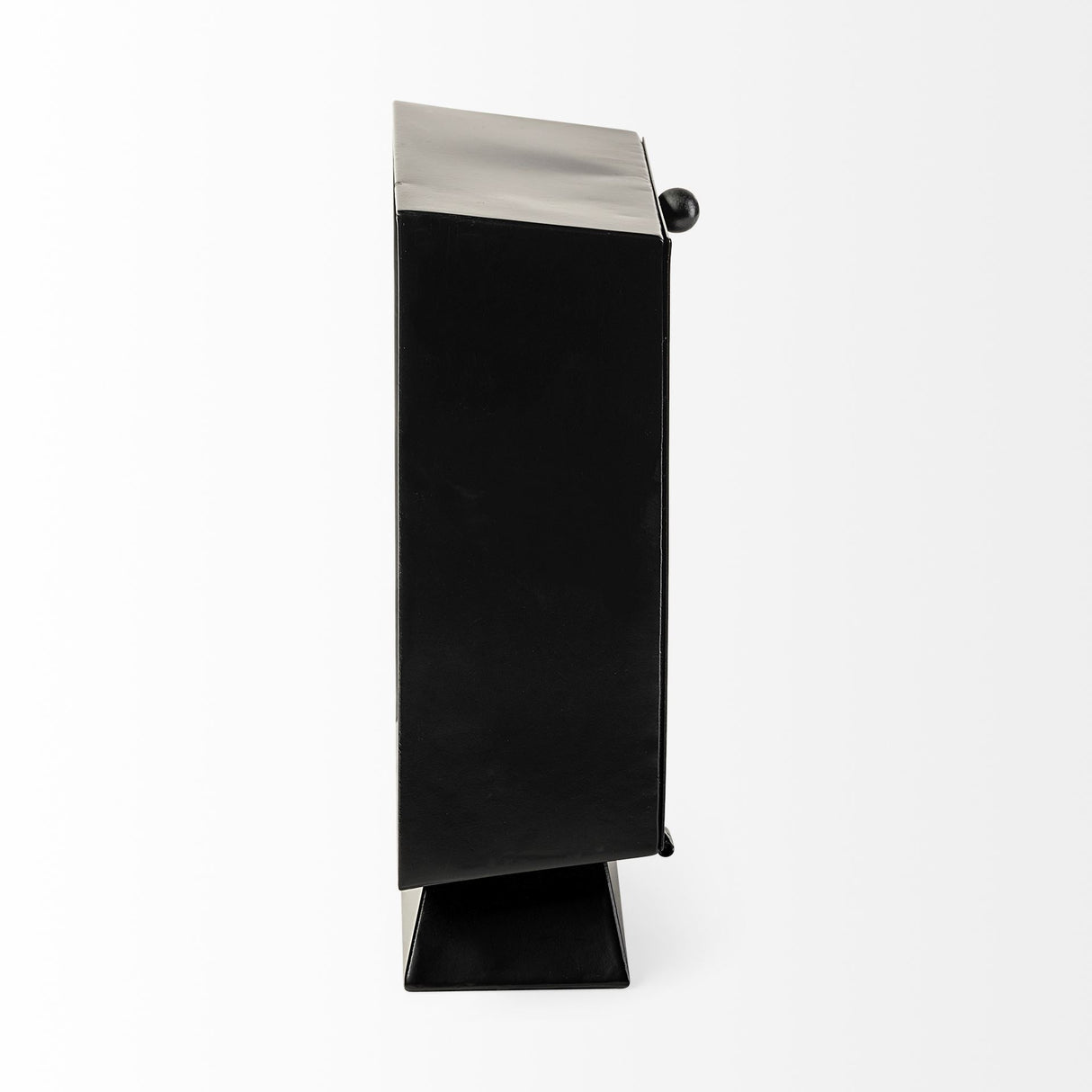 Ralph I Black Metal Square Table Clock from Mercana - Luna Furniture
