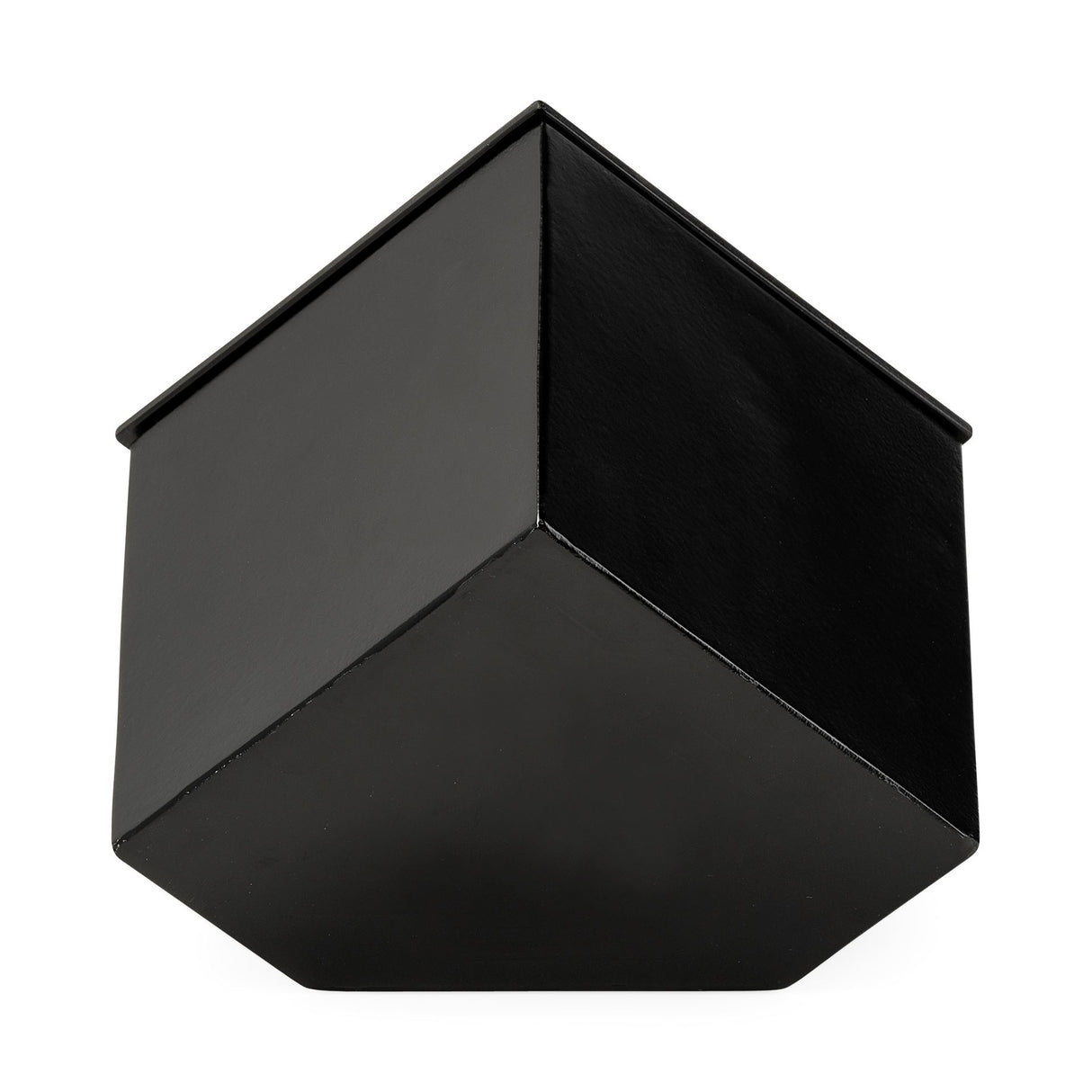 Ralph II Black Metal Cube Table Clock from Mercana - Luna Furniture